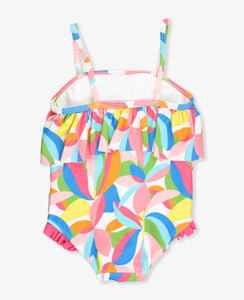 Tropical Ruffle One Piece