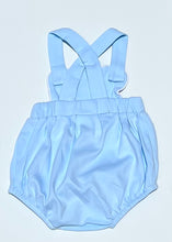 Load image into Gallery viewer, Baby Blue Knit Sunsuit
