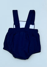 Load image into Gallery viewer, Navy/White Knit Sunsuit
