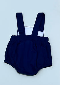 Navy/White Knit Sunsuit