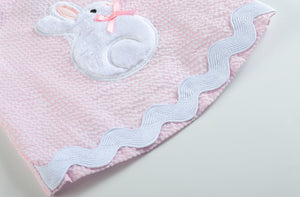 Bunny Seersucker Top and Bloomer Set