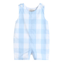 Load image into Gallery viewer, Blue Gingham Shortall
