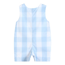 Load image into Gallery viewer, Blue Gingham Shortall
