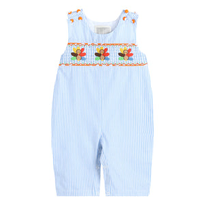 Turkey Smocked Overalls