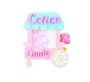 Cotton Candy Cart Glitter Shaker Clip