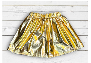 Gold Metallic Skort