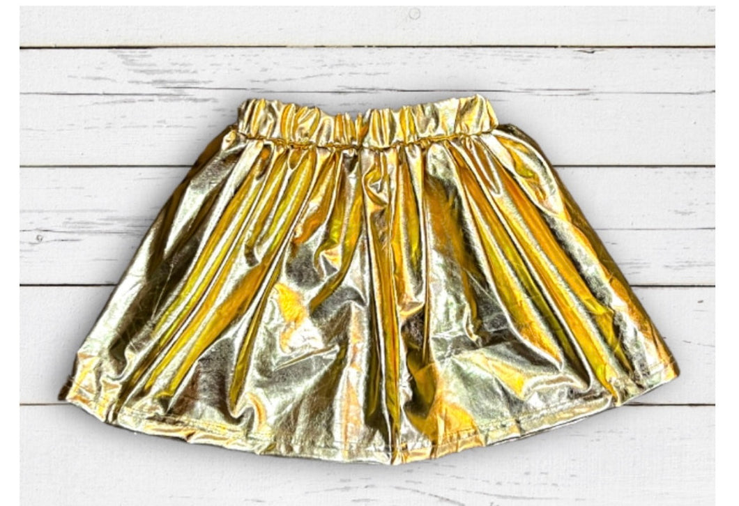 Gold Metallic Skort