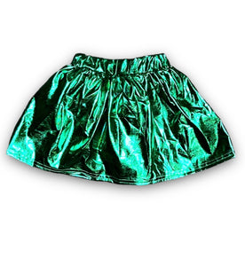 Green Metallic Skort