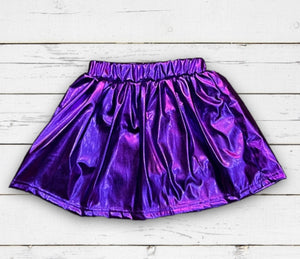 Purple Metallic Skort