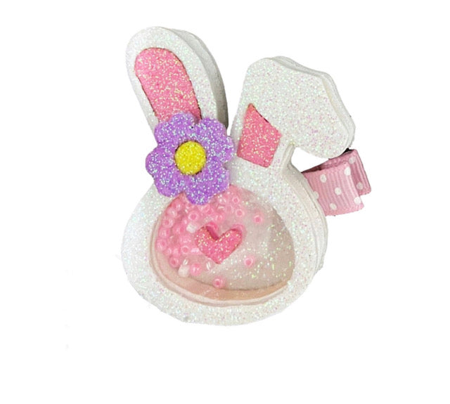 Bunny Face Glitter Shaker Clip