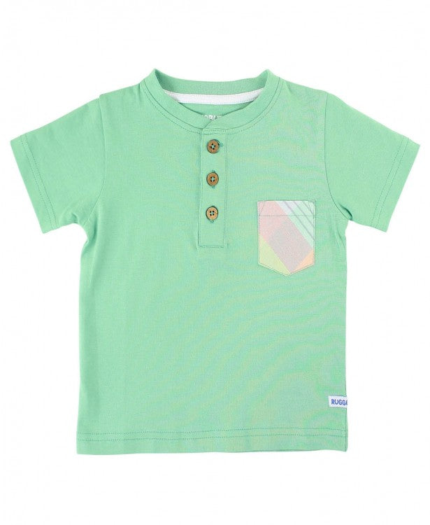 Jade Pocket Henley Tee