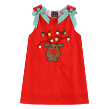 Load image into Gallery viewer, Reindeer Pom-Pom Dress
